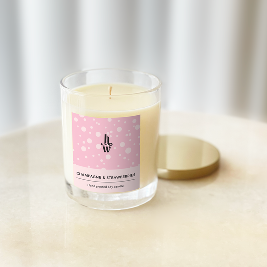 Champagne & Strawberries - Aurora Large Candle