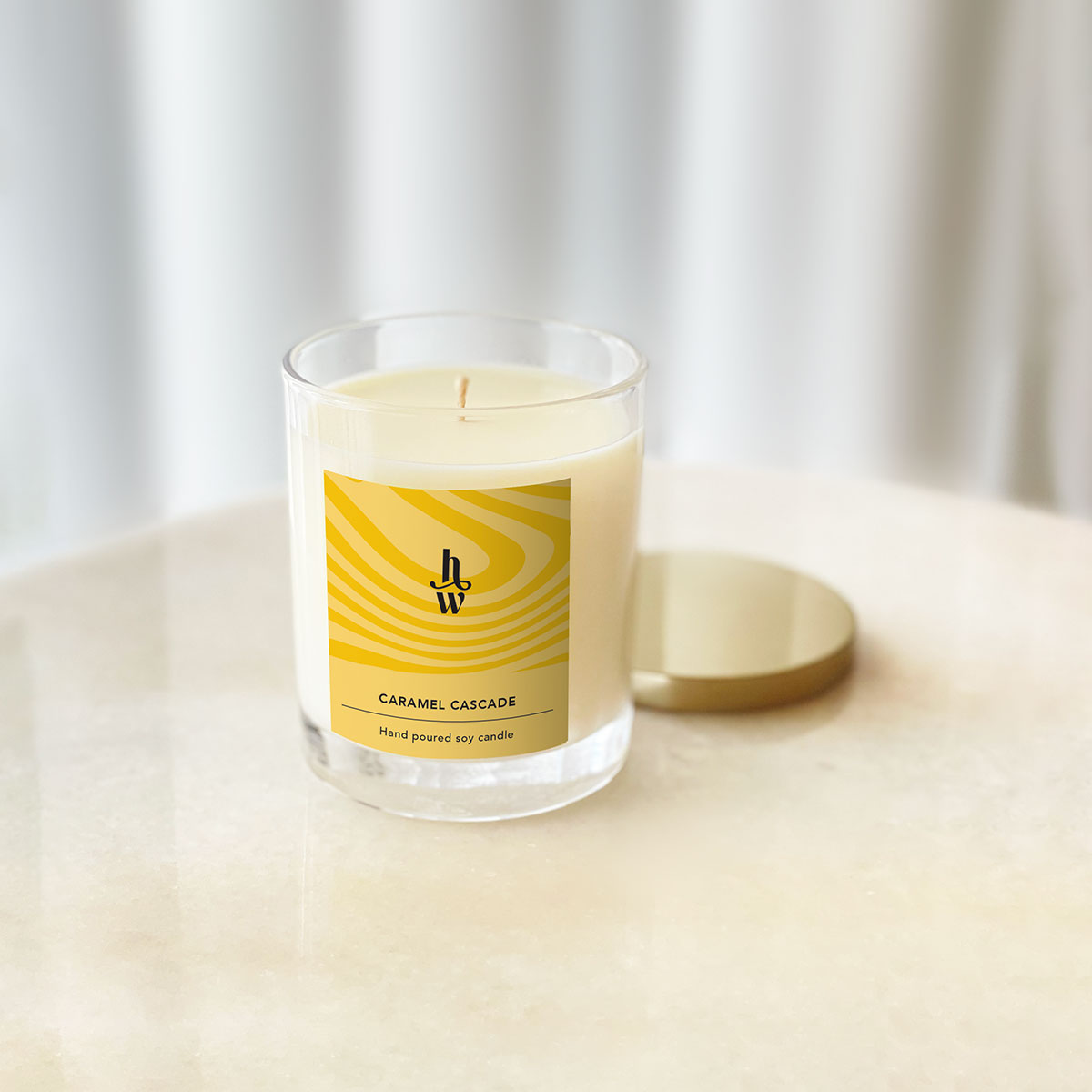 Honey Willow Caramel Cascade aurora candle, 180g eco-friendly home fragrance