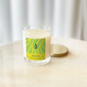 Honey Willow French Pear aurora candle, 180g eco-friendly home fragrance